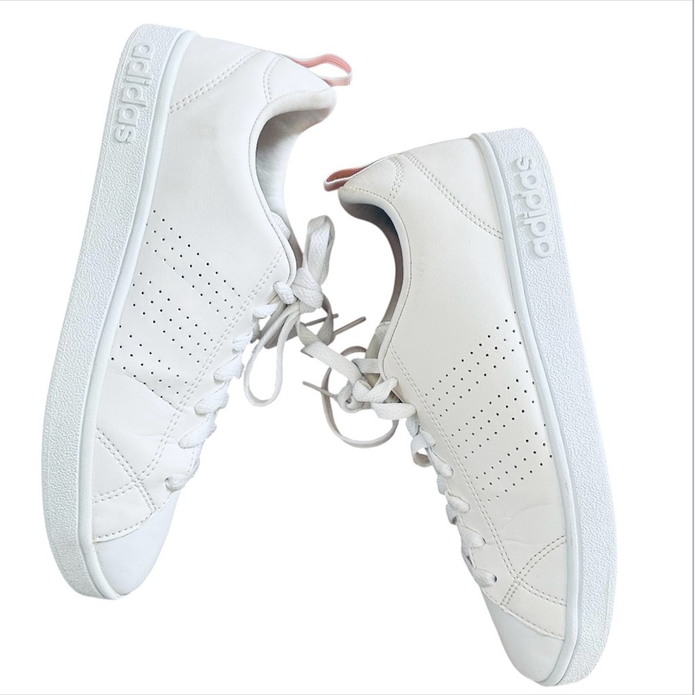 Adidas Advantage white tennis shoes for women, size 8.5 pw